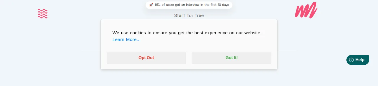 LoopCV homepage banner claiming 25k+ jobseekers found their dream job through Loopcv, with no methodology or source