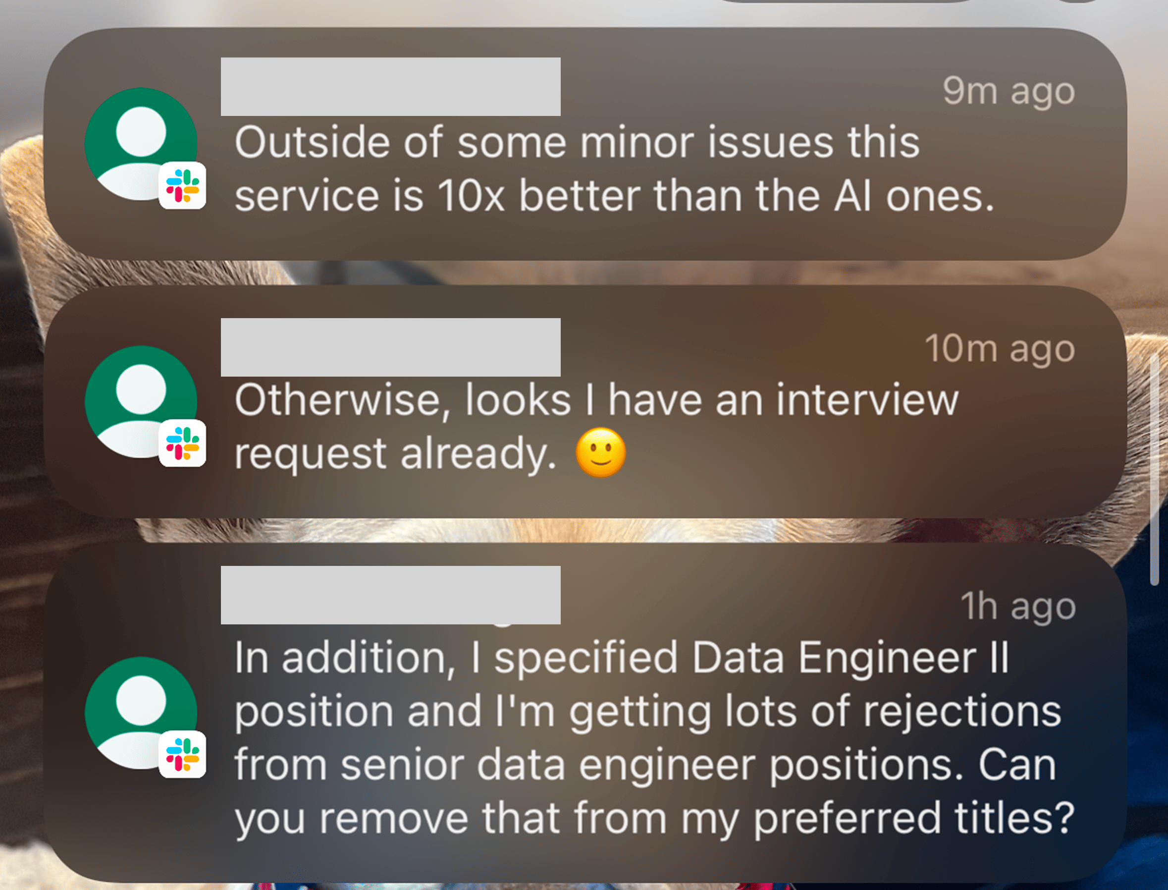 Customer screenshot